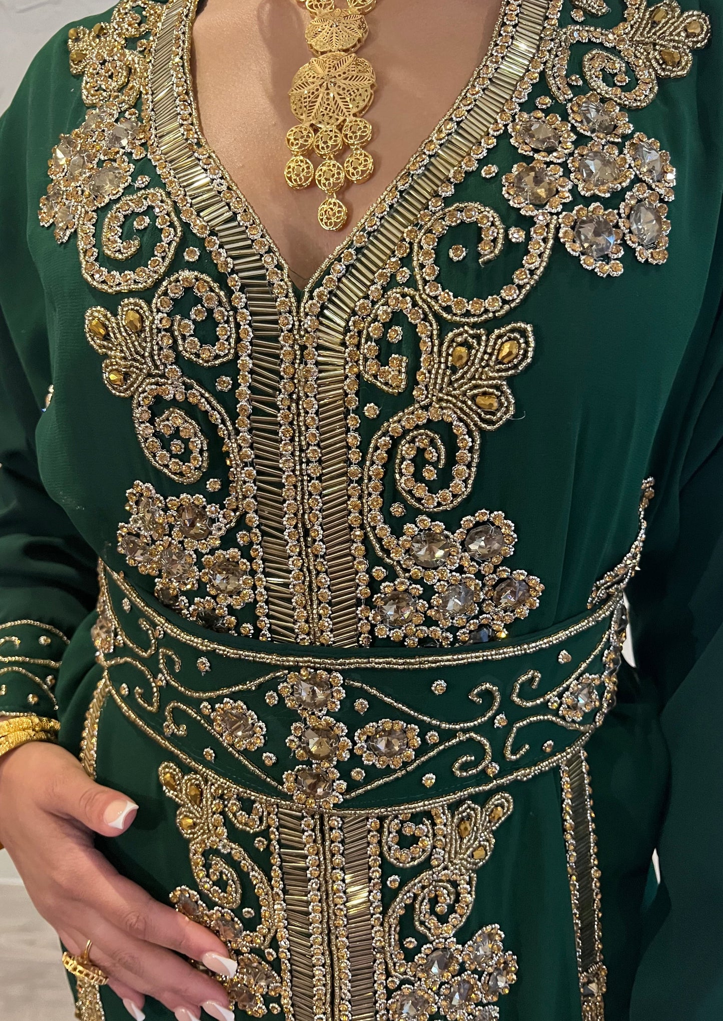 Dark Green Nikkah Kaftan (Pre - Order)