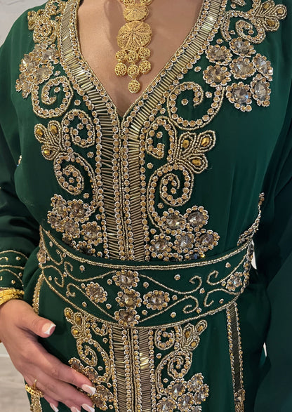 Dark Green Nikkah Kaftan (Pre - Order)