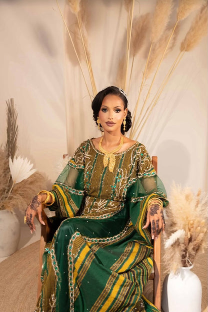 Dark Green Hido Iyo Dhaqan Dirac (PRE ORDER) – Nrdesignbridal