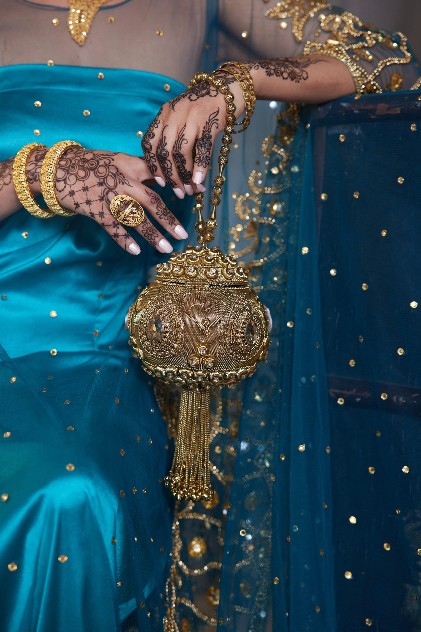 Gold-plated Bridal Bag