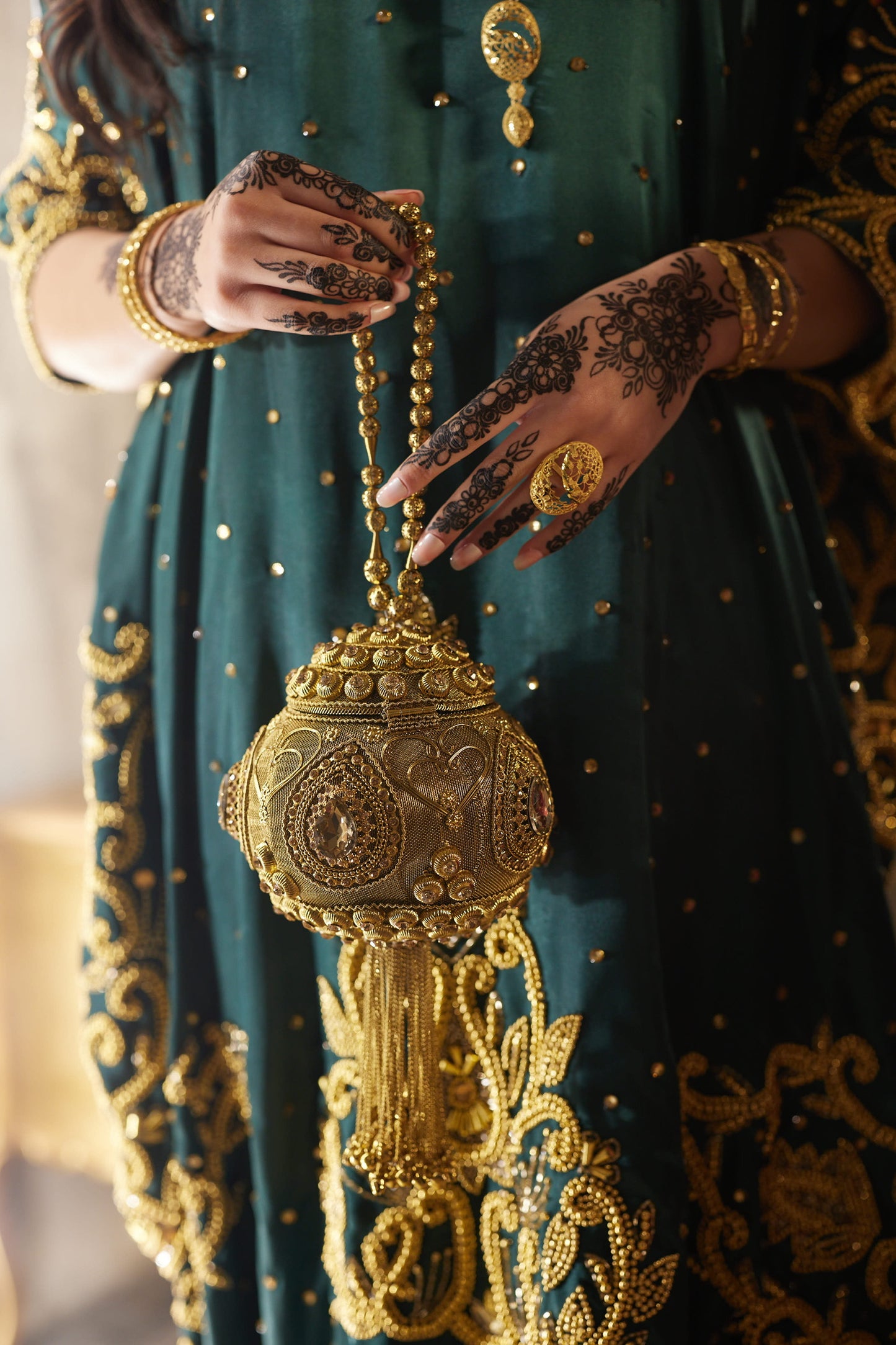 Gold-plated Bridal Bag